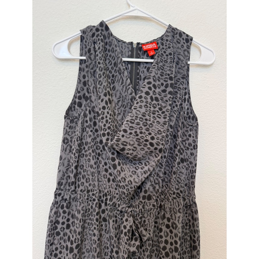 Kirna Zabete at Target Womens Grey Lip Print Wide Leg Jumpsuit Cowl Neck S - Picture 5 of 10